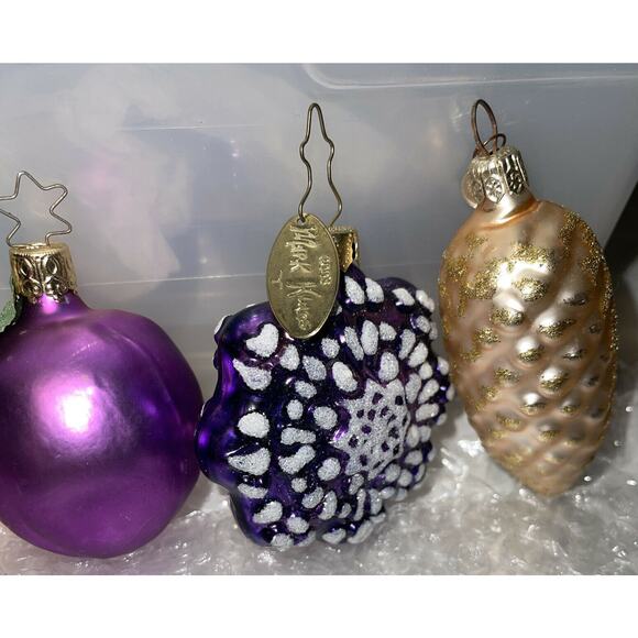 5 Mark Kraus & Old World Christmas Blown Glass Ornament Lot WGermany NICE! #50 - Picture 7 of 12